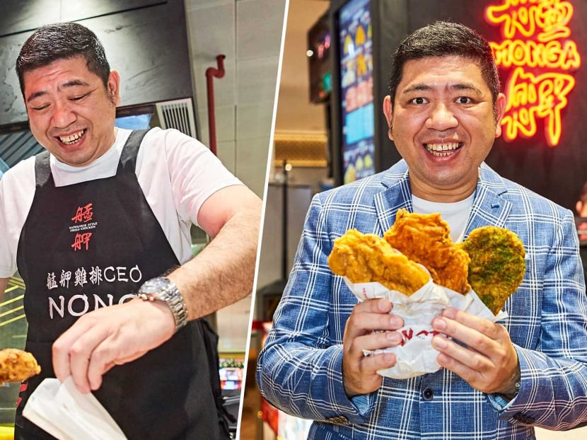 The Taiwanese comedian knows how to market his Monga fried chicken biz.