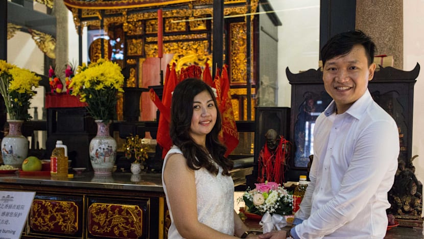 A match made by god at Yueh Hai Ching Temple