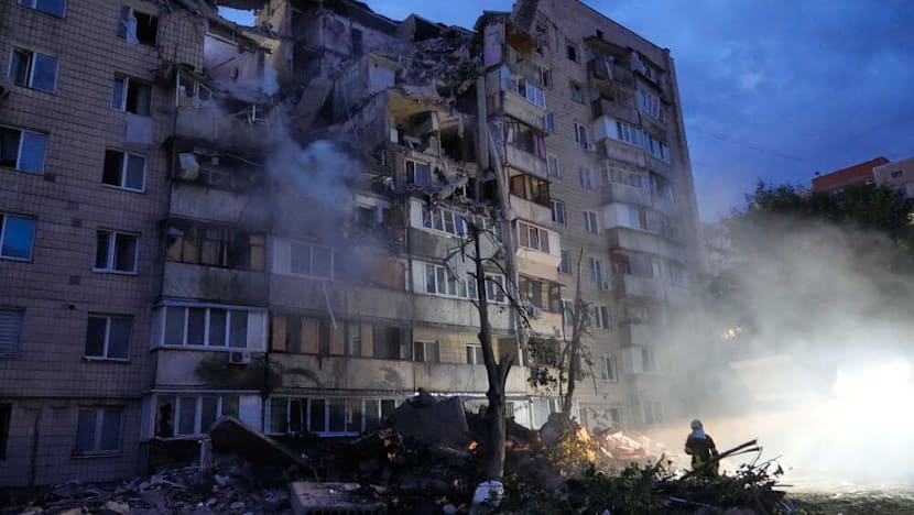 Russian strike kills 14 around Kyiv on eve of NATO summit