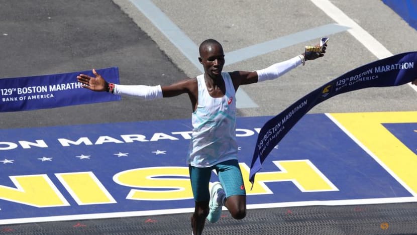 Korir wins Boston after early tumble, Lokedi denies Obiri 'three-peat'