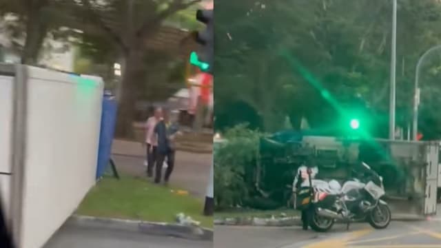 盛港河谷湾罗厘翻覆 六旬司机受伤