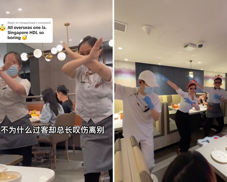 #trending: Haidilao adds viral dance to its menu in Singapore, US and China outlets; netizens raise concerns over staff welfare and disturbance 