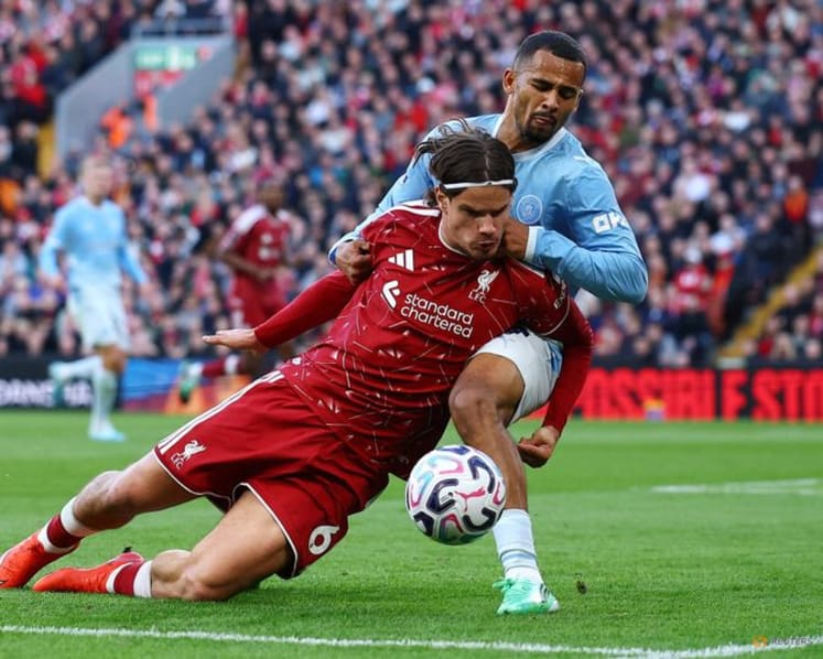 Man City silence hostile Anfield with 3-0 win over Liverpool