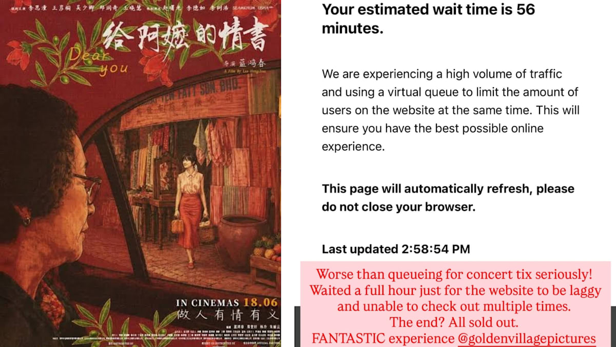 Buying Tickets For Teochew Film Dear You Is Like Buying BTS Tix? Moviegoers Face Long Online Queues On Golden Village Website