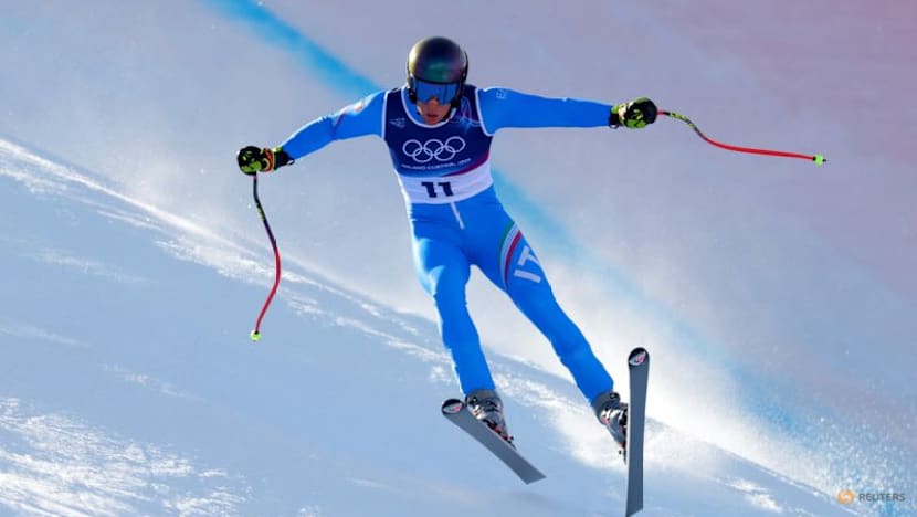 Alpine skiing-Italian trio set pace in sun-kissed downhill training