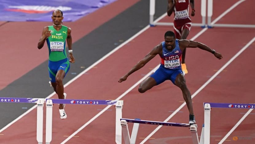 Benjamin survives DQ scare to finally clinch 400m hurdles world title