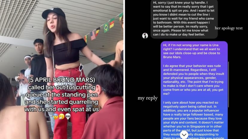 #trending: Influencer apologises for spitting on Bruno Mars concertgoer in Singapore during queue dispute