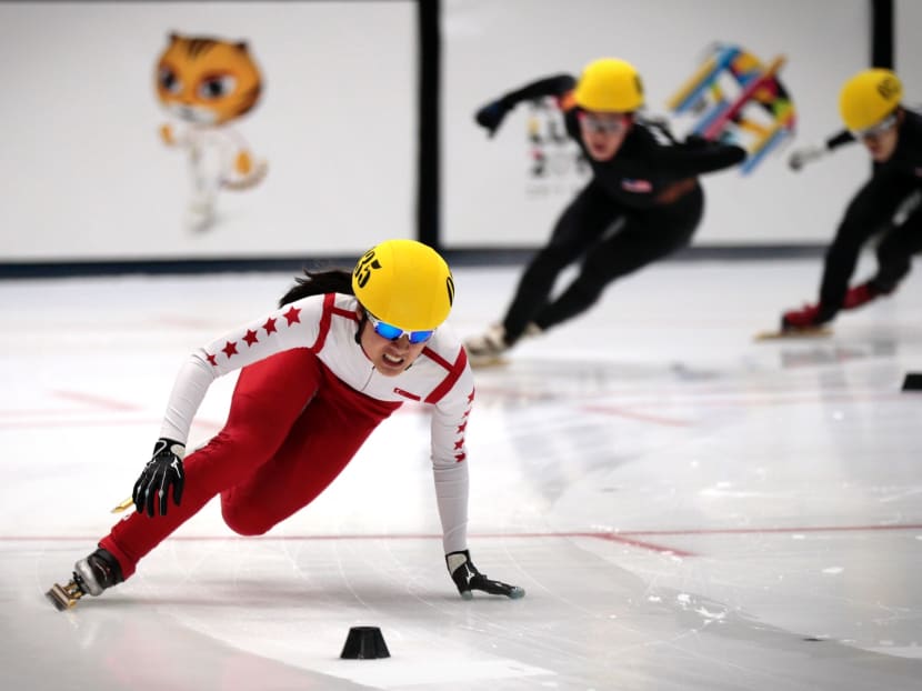 Cheyenne Goh, 20, clocked a time of 46.421s at the SM Megamall to finish first overall.