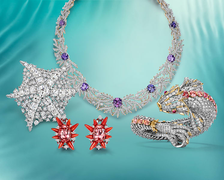 Tiffany & Co’s newest creations for its Blue Book 2023: Out of the Blue collection dive deep into the ocean for wondrous designs