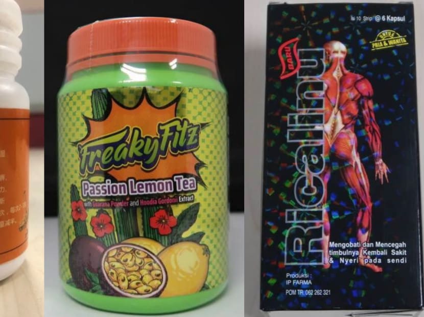 The Health Sciences Authority flagged three products — Shen Qi Dan Bai Nian Cao Yao, Freaky Fitz and Ricalinu — for containing potent medicinal ingredients that are prohibited in such products.