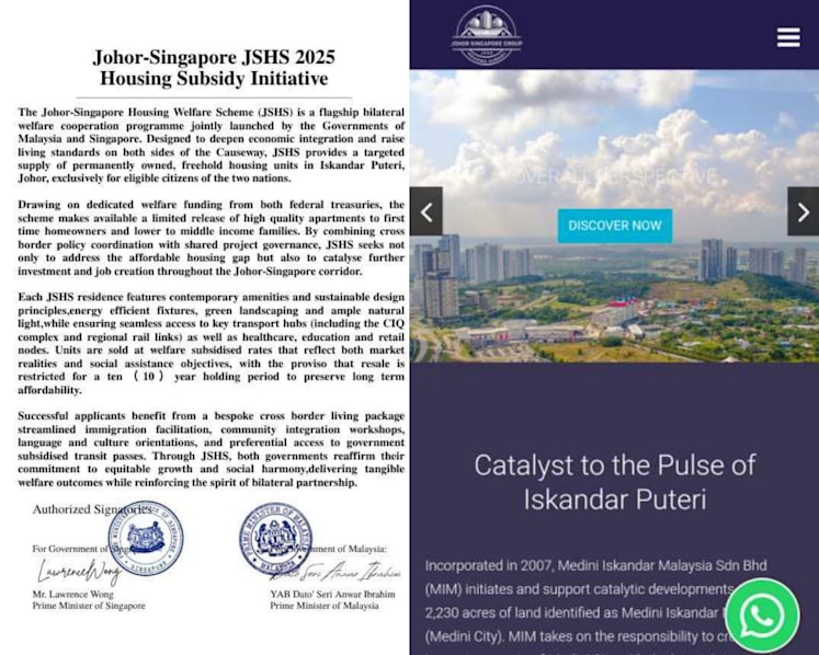 Police warn of scam involving 'JB-Singapore housing subsidy'