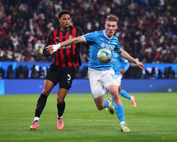Hojlund helps Napoli sink Milan to reach Italian Super Cup final in Riyadh