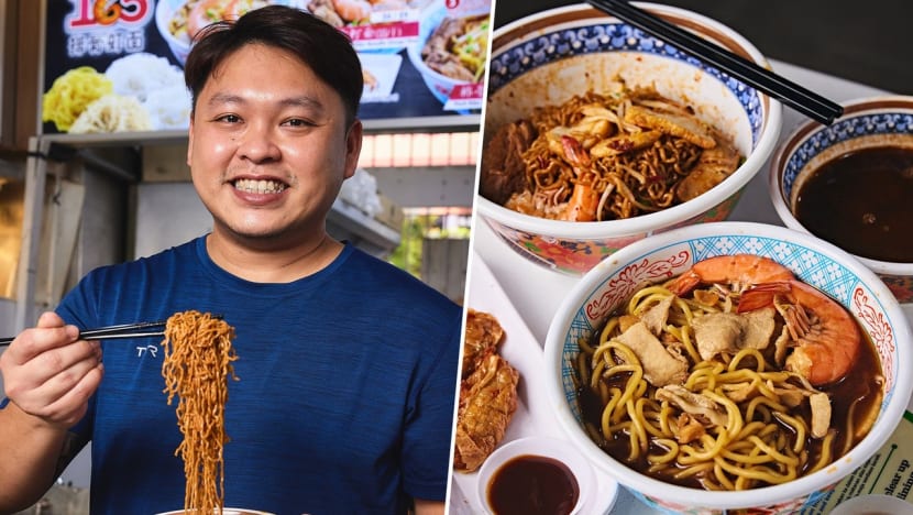 Unique Mala Prawn Kolo Mee At Bukit Merah Stall Opened By Ex-Navy Regular