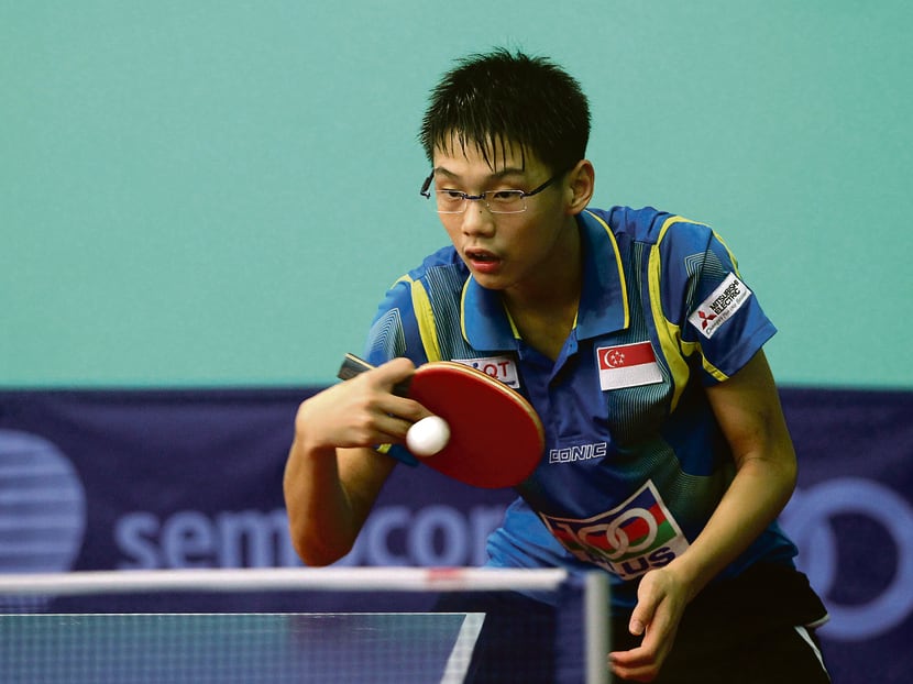 Maxxe Tay is training with the under-18 squad in the existing set-up. His father welcomed the STTA plan. Photo: Wee Teck Hian