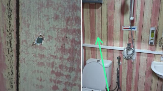 蔡厝港组屋临时厕所墙现孔洞 建屋局：检查时洞已修补
