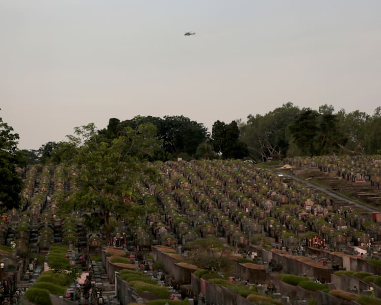The guardians of Choa Chu Kang Cemetery