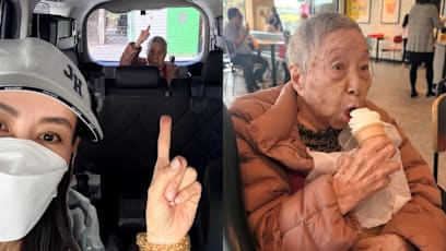 Jessica Hsuan Takes 102-Yr-Old Ex Helper Out For CNY Reunion Dinner & McDonald's Ice Cream