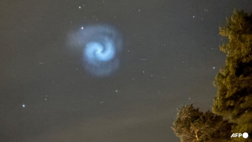 SpaceX rocket fuel makes stunning swirl in European sky