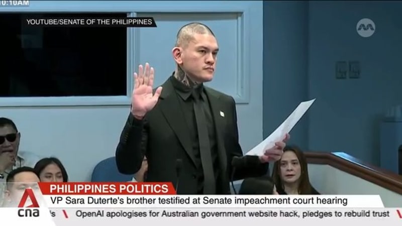 Philippine VP Sara Duterte's brother declared a hostile witness in impeachment trial