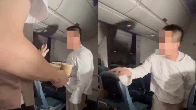 不满乘客要求他调直座椅 男子机上暴怒大喊