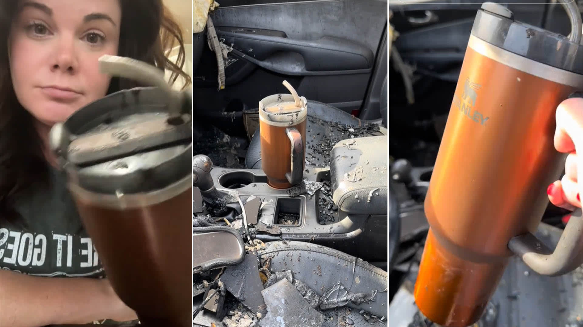 TikToker's Stanley Cup Survives Car Fire In Viral Video; Stanley CEO Offers  To Buy Her New Car - 8days