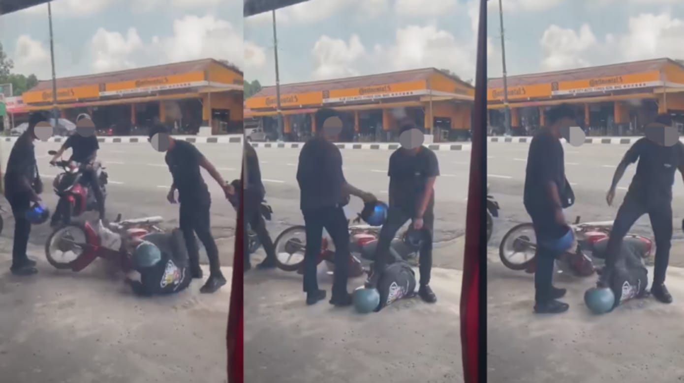 马国嫌犯疑拒捕逆行逃离 遭警员踩踏头部