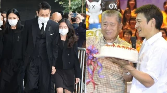 父亲刘礼设灵　刘德华携妻女送别亡父