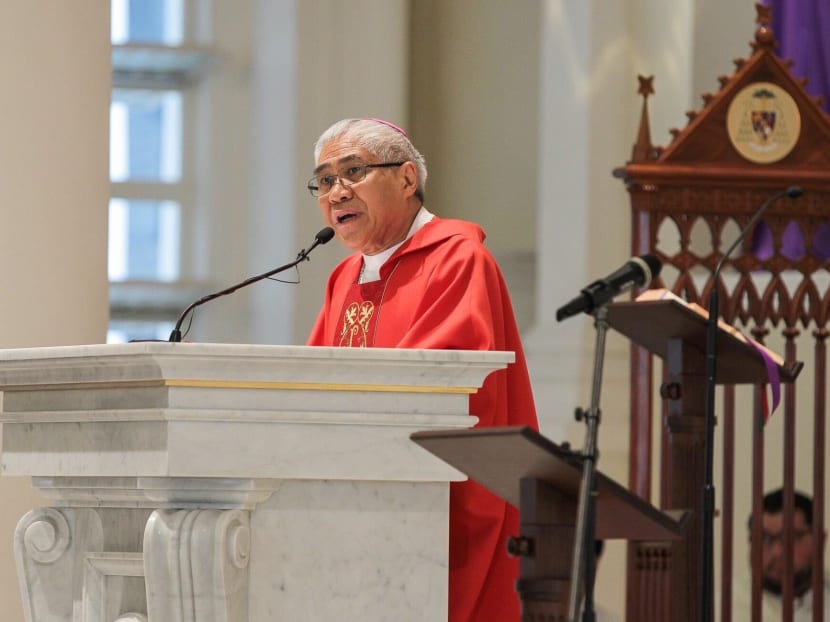 Archbishop William Goh (pictured) said that the Professional Standards Office set up by the Roman Catholic Church in Singapore regularly reviews church protocols to provide a safe environment to protect the vulnerable. Archbishop William Goh (pictured) said that the Professional Standards Office set up by the Roman Catholic Church in Singapore regularly reviews church protocols to provide a safe environment to protect the vulnerable.