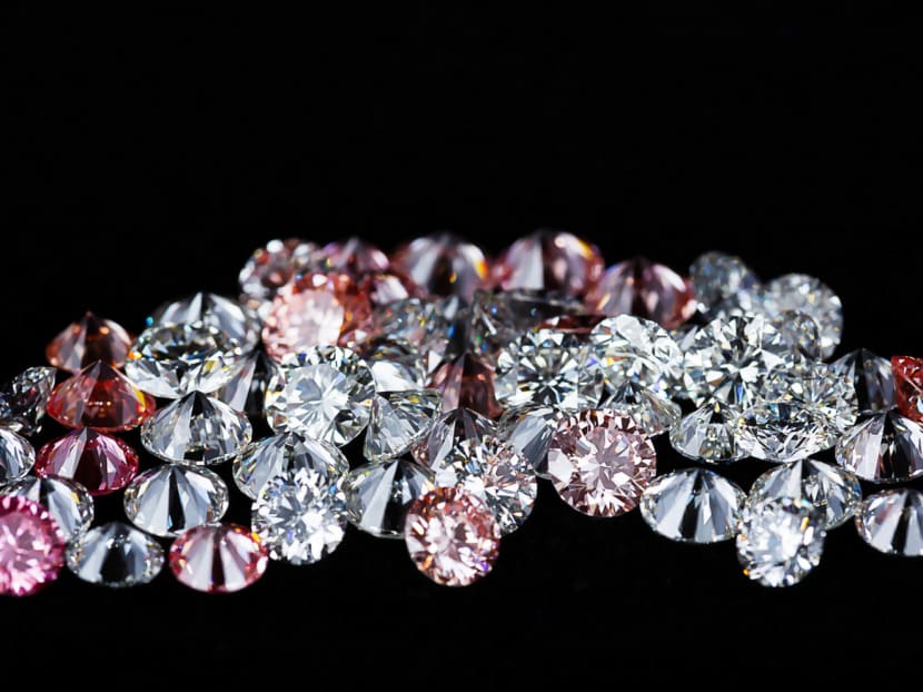 Pink and Colourless Grown Diamonds by IIa Technologies that have been cut and polished for use in the Luxury sector. Photo: Ila Technologies