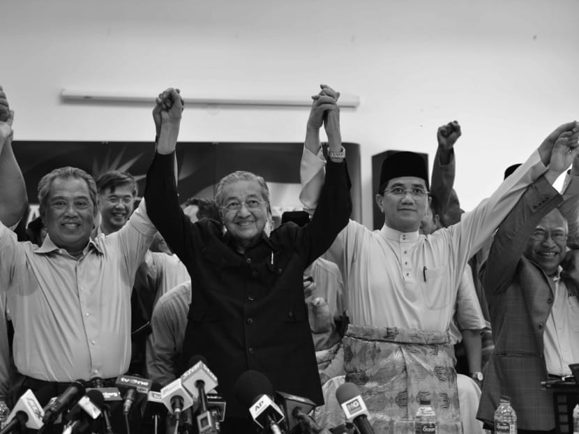 Last week’s Citizens’ Declaration press conference of opposition leaders and Dr Mahathir (centre) will fracture the Malay support UMNO is heavily reliant on for political legitimacy. Photo: AP Last week’s Citizens’ Declaration press conference of opposition leaders and Dr Mahathir (centre) will fracture the Malay support UMNO is heavily reliant on for political legitimacy. Photo: AP