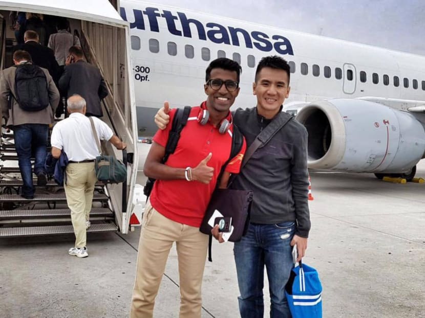 Raviin Kumar and Lance Sum did not finish the Asics ‘Beat the Sun’ race trail, but they still rated the experience of racing on Mont Blanc, Europe’s second-highest peak, as ‘nothing short of extraordinary’. PHOTO: Lance Sum