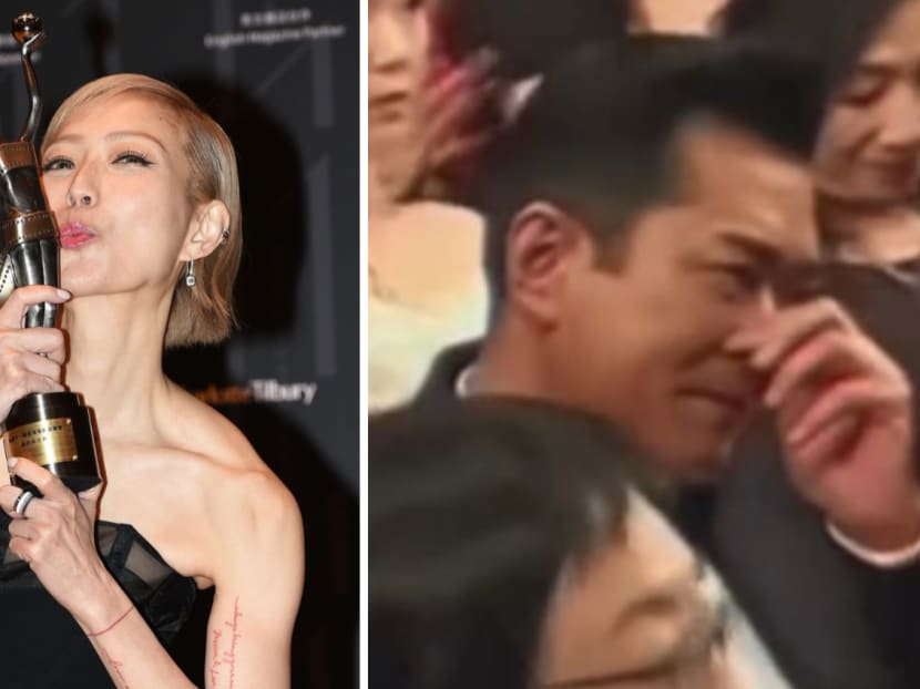 Louis Koo was moved to tears during Sammi Cheng's Best Actress speech at Hong Kong Film Awards
