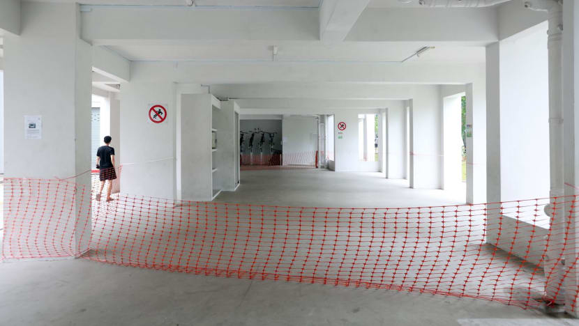 #trending: ‘Extreme’ or necessary? Woodlands HDB void deck cordoned off to stop kids playing football, draws mixed reactions from netizens