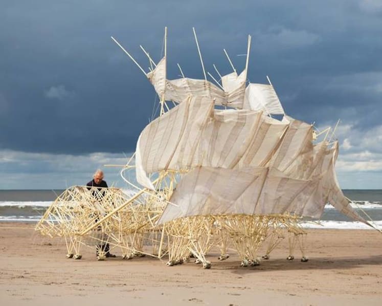 These mesmerising 'wind walkers' are camping out at ArtScience Museum