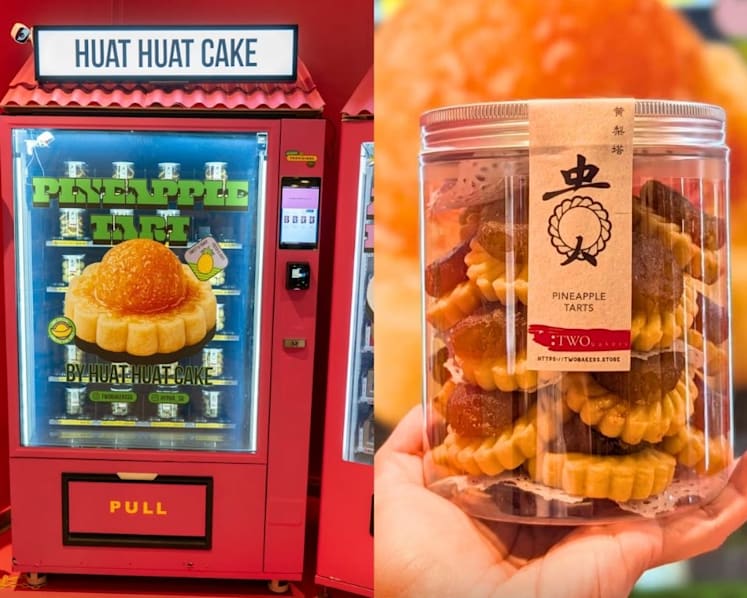 Pineapple tart vending machine in Tampines sells handmade Chinese New Year goodies by Two Bakers