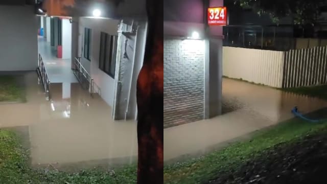 金文泰组屋旁主水管爆裂 居民和商家受影响