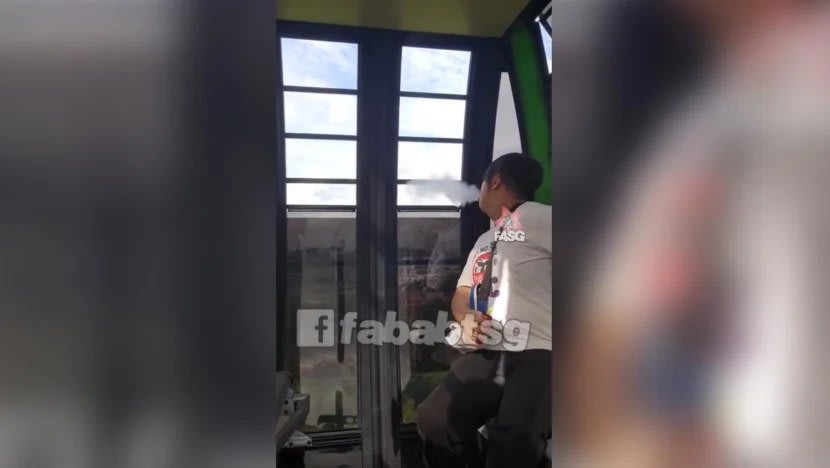 2 men seen smoking, vaping in Sentosa cable car identified by authorities