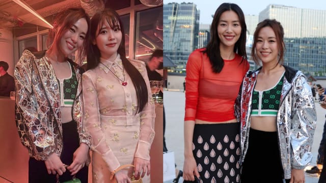 度蜜月期间抽空观秀　林慧玲首尔会众星