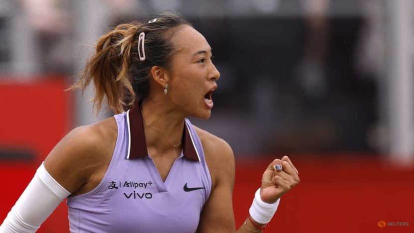 Zheng beats Raducanu at Queen's after change of shoes, Rybakina upset by Maria