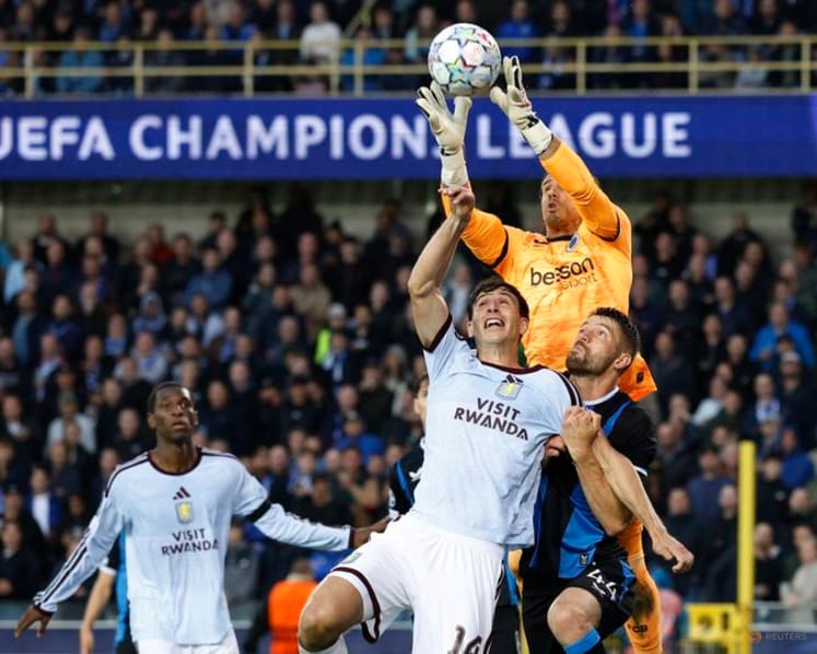 Torres helps Villa hold off Brugge, Marin fires AEK to victory