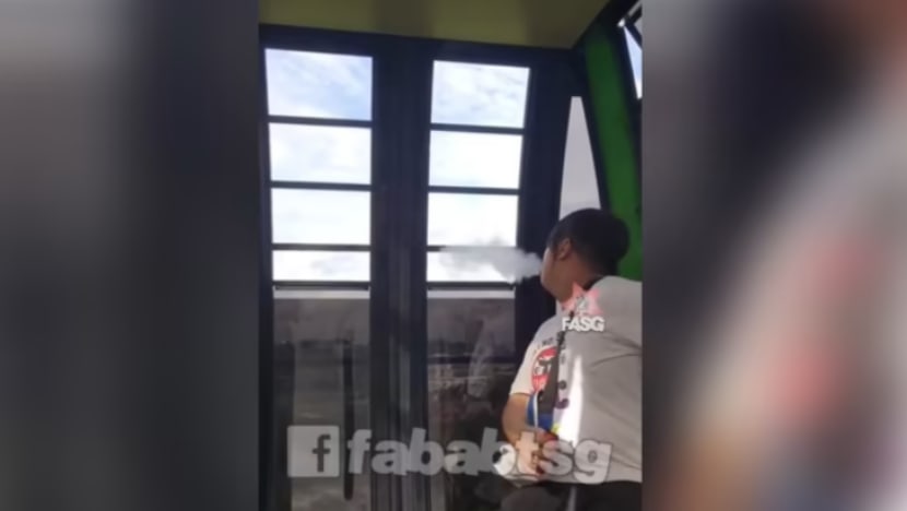 Police report lodged after teens seen smoking, vaping in Sentosa cable car