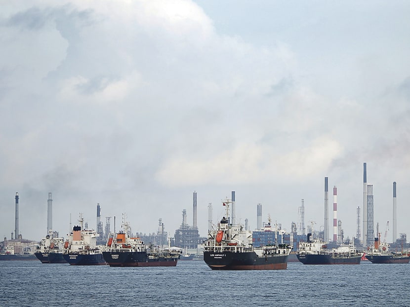 Ships are seen anchored in front of a refinery on Singapore's Bukom Island. About a quarter of the world's seaborne oil trade passes through the Malacca Strait, a choke point on the route between the Middle East and the energy-hungry economies of East Asia. Reuters file photo Ships are seen anchored in front of a refinery on Singapore's Bukom Island. About a quarter of the world's seaborne oil trade passes through the Malacca Strait, a choke point on the route between the Middle East and the energy-hungry economies of East Asia. Reuters file photo