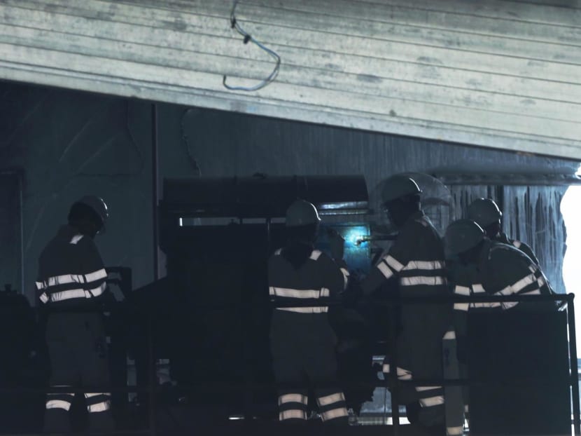 <p>Members of an inquiry committee visiting the site at 32E Tuas Avenue 11, where an explosion and fire killed and injured several workers on Feb 24, 2021. </p>
<p>Members of an inquiry committee visiting the site at 32E Tuas Avenue 11, where an explosion and fire killed and injured several workers on Feb 24, 2021. </p>
