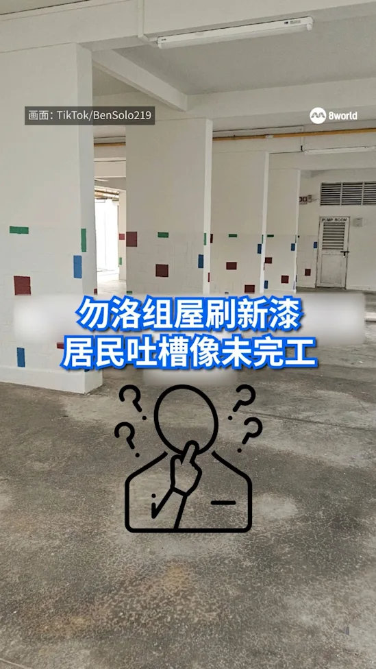 勿洛组屋刷新漆 居民吐槽像未完工