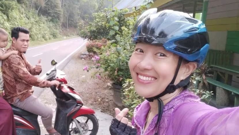 Bersepeda 1.630km dari Singapura, Irene Tan kunjungi tanah kelahiran kakeknya di Pulau Sumatra