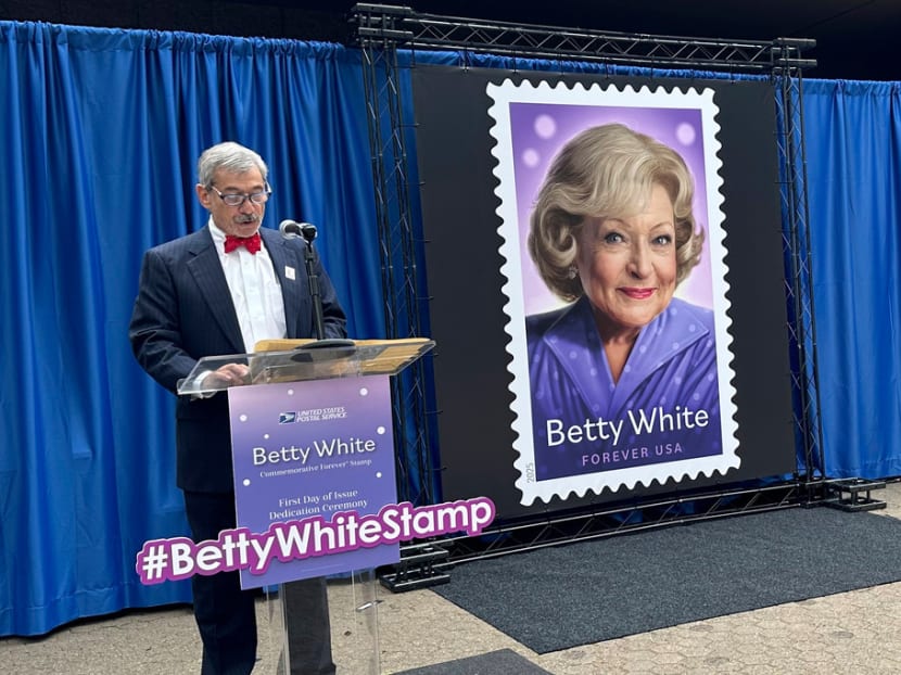 Betty White, TV's Golden Girl, celebrated at stamp ceremony in Los Angeles