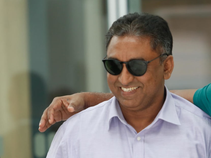 Zackeer Abbass Khan leaving the State Courts on March 6, 2020.