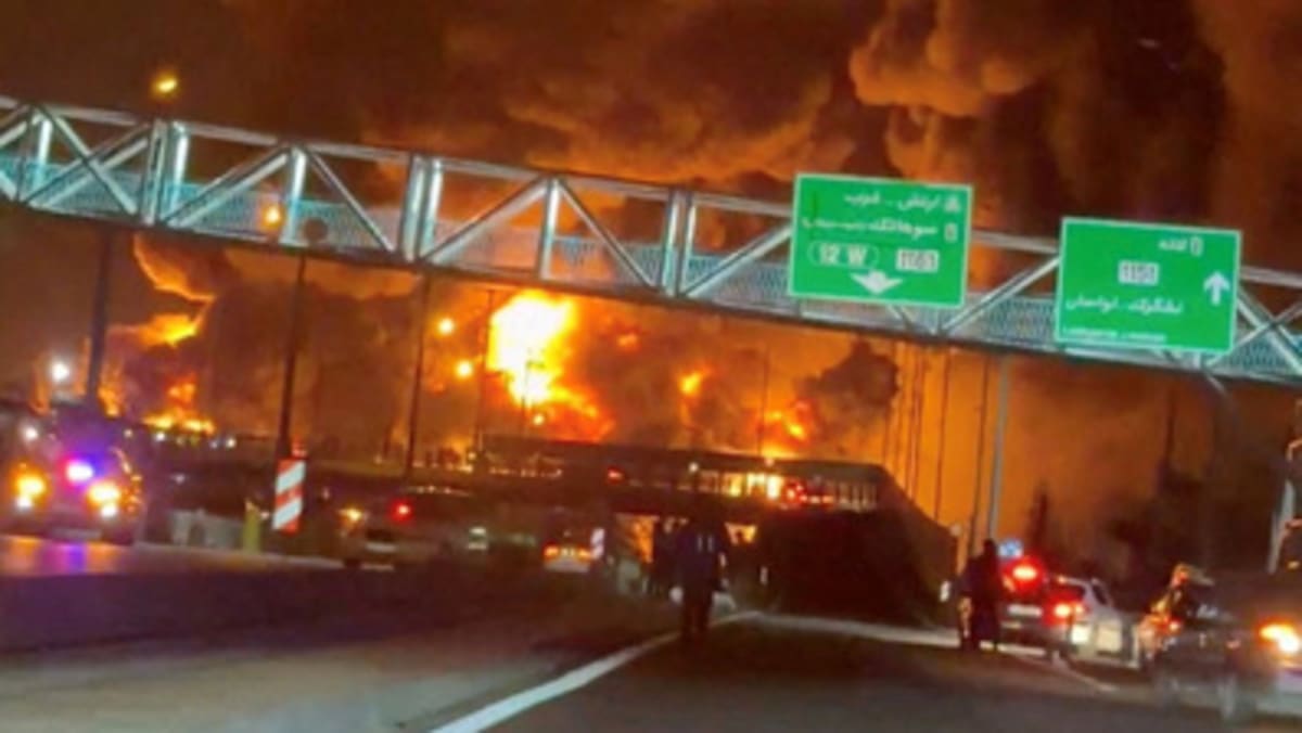 Huge fires burn in Tehran in aftermath of Israeli attacks on oil ...