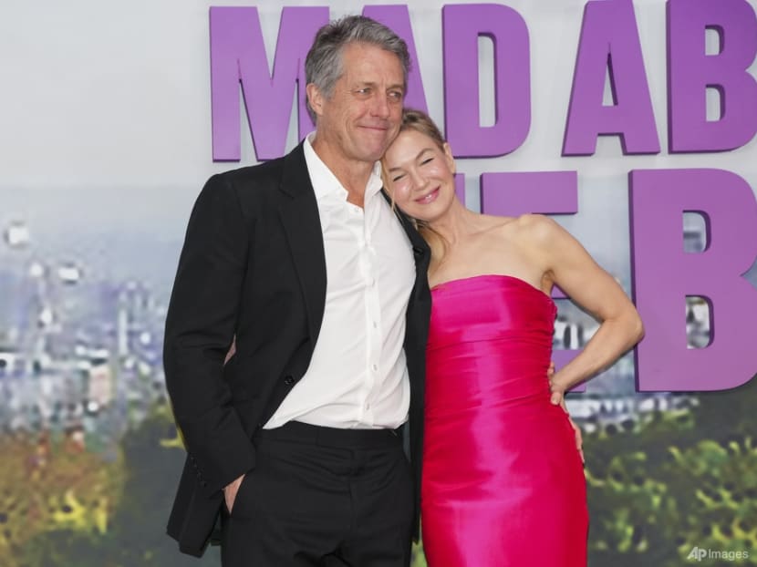 Renee Zellweger and Hugh Grant reunite at new Bridget Jones film's London premiere