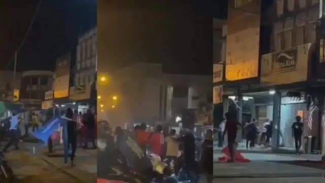 国盟及希盟支持者 开票夜疑似当街互殴